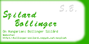 szilard bollinger business card